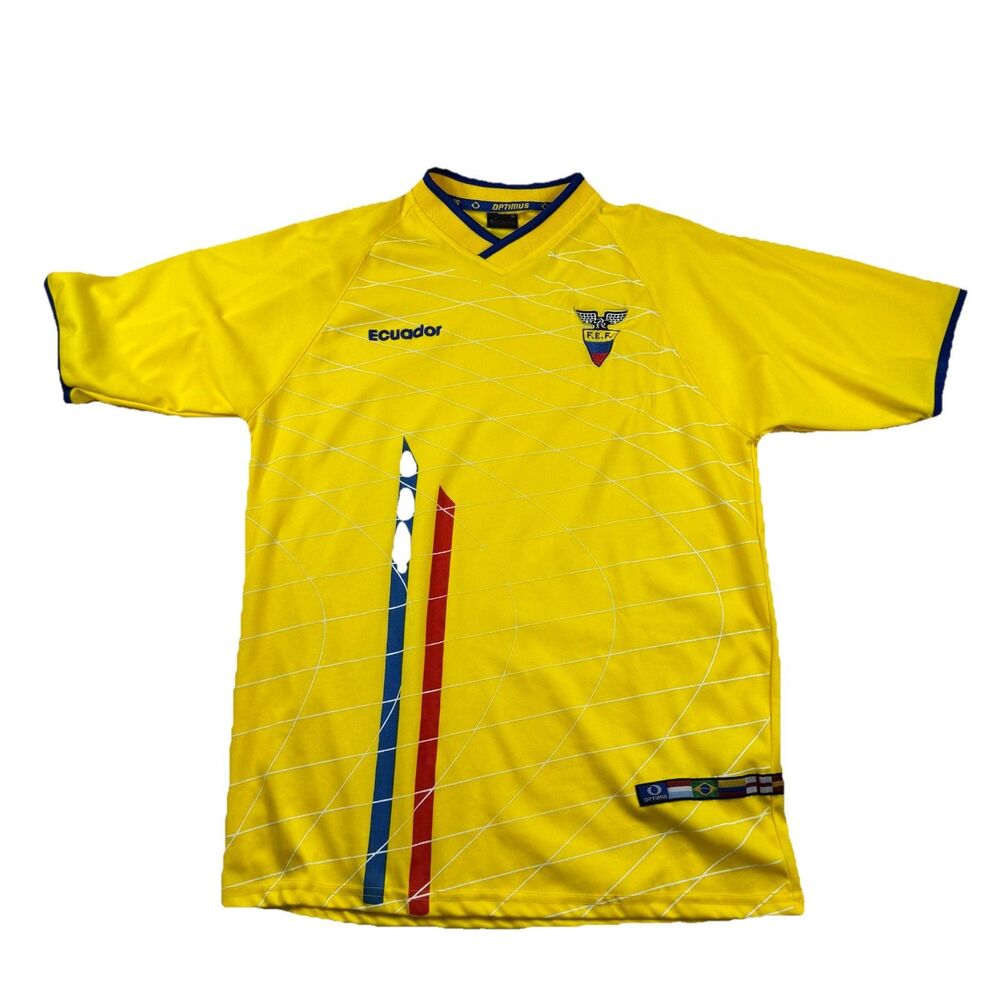VTG Optimus Ecuador National Team Soccer Jersey Men's L Germany 2006 Yellow RARE